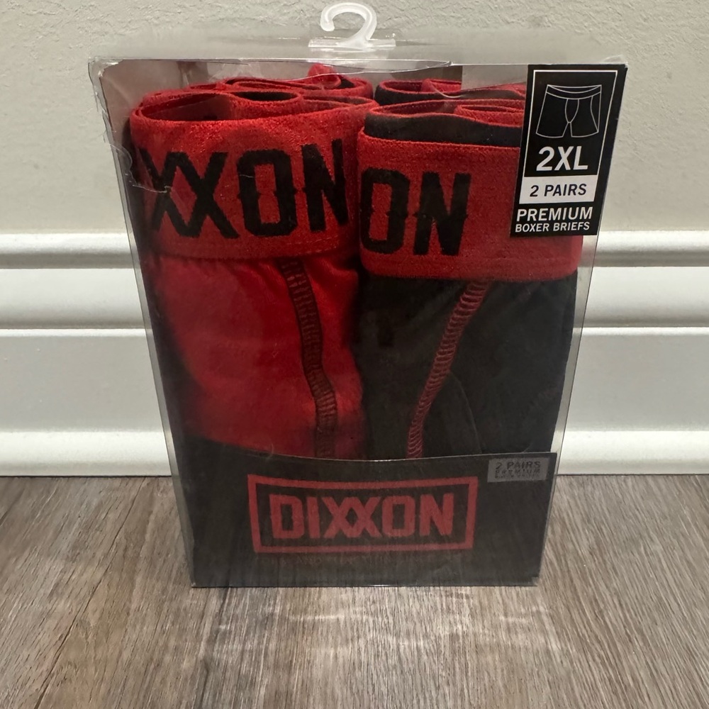 DIXXON Premium Boxer Brief 2 Pairs in Black Red